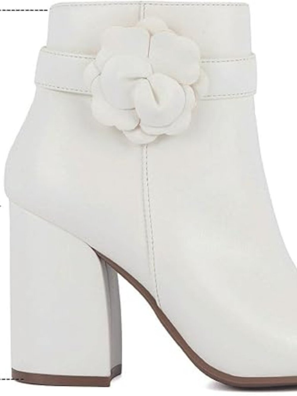 Sugar Evvie Bloom Ankle Booties White US Size 9 - Picture 8 of 12